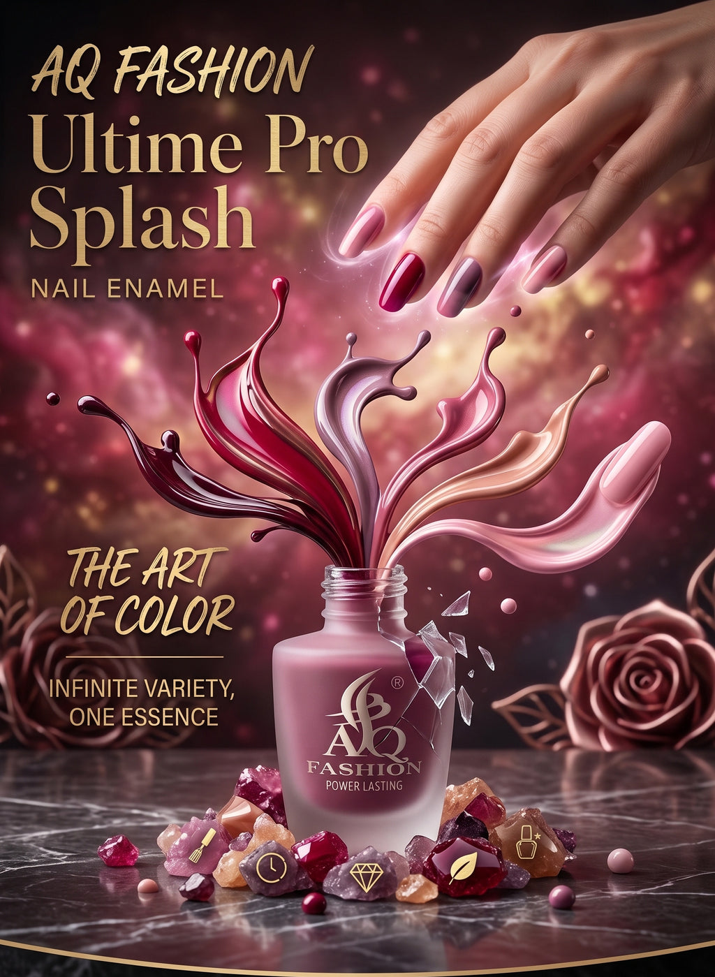 AQ Fashion Gel Nail Polish 12ml – Long Lasting Glossy Finish | Lab Tested